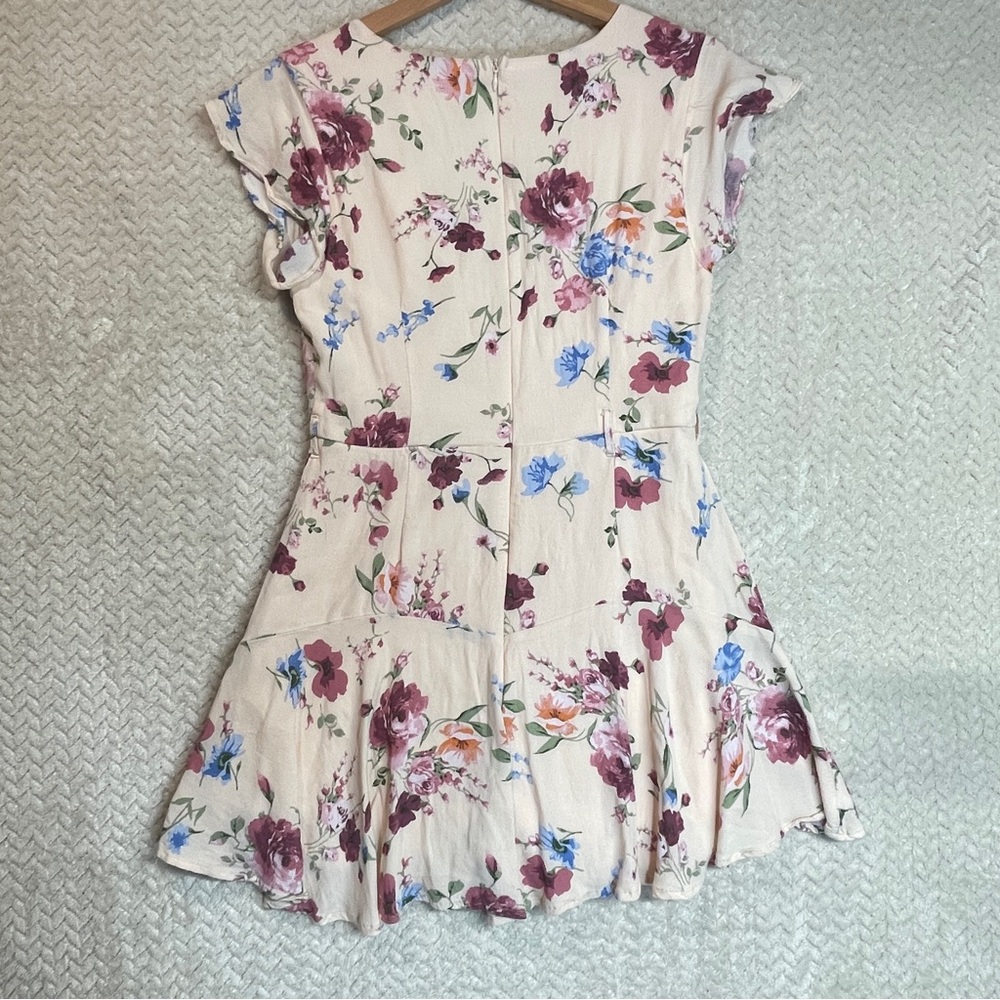 Altar’d State Pink Flora Drop Waist Double Layer Romper Women Size Size small - Picture 4 of 10